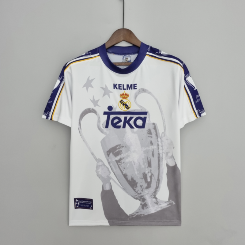 Retro 97-98 Real Madrid Champions League 7 Champions Commemorative Edition Kit